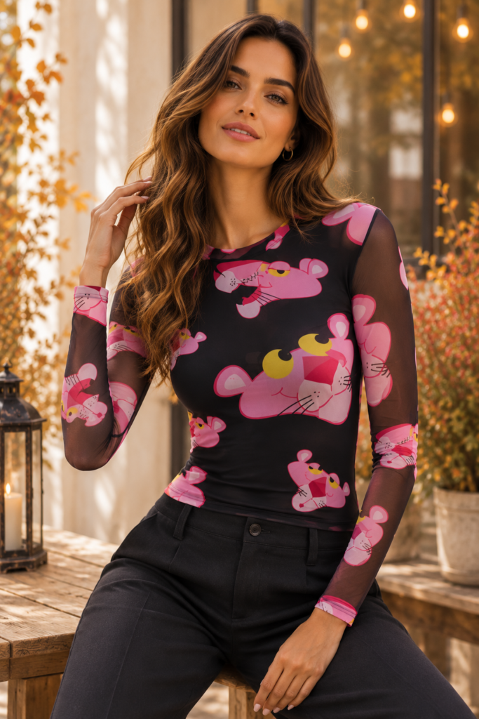 Desigual Pink Panther Felső