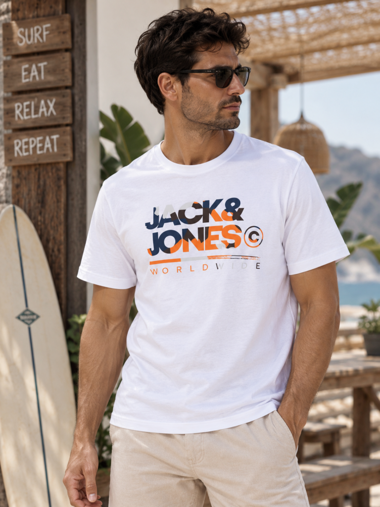 Jack&Jones Luke Fehér Férfi Póló