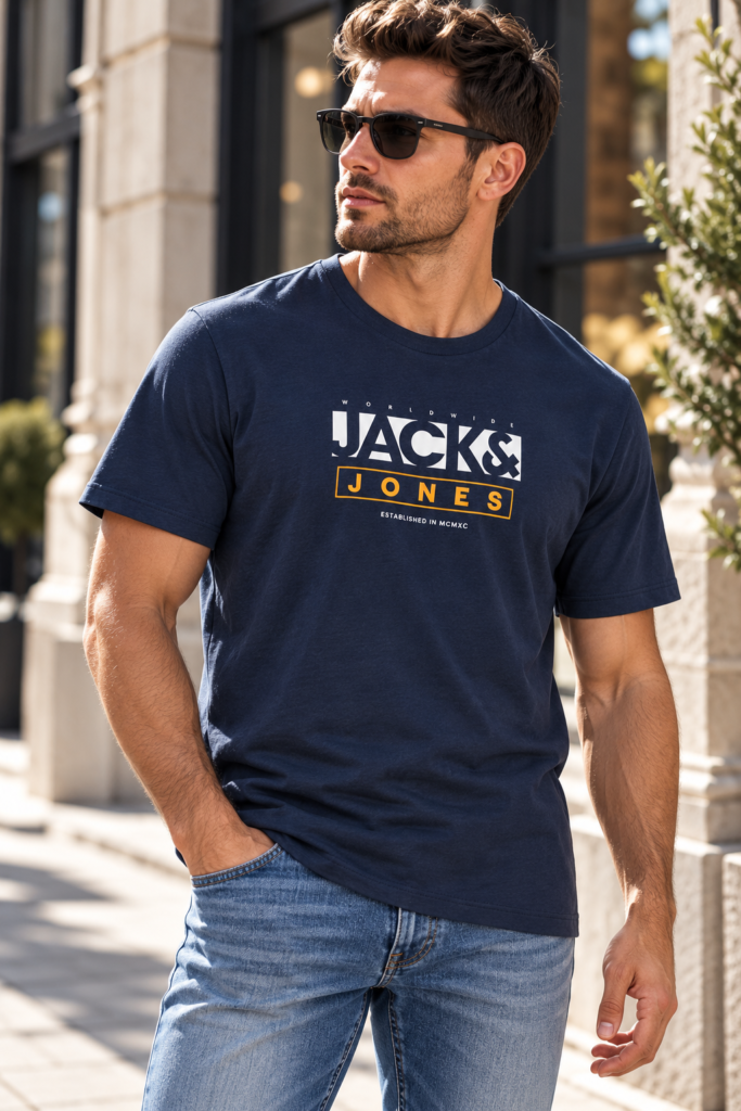 Jack&Jones Jorseven Kék Férfi Póló