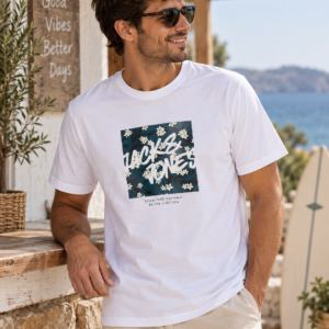 Jack&Jones Hawaii Shape Fehér Férfi Póló