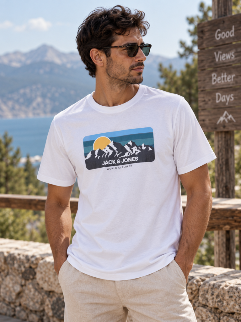 Jack&Jones Peak Fehér Férfi Póló