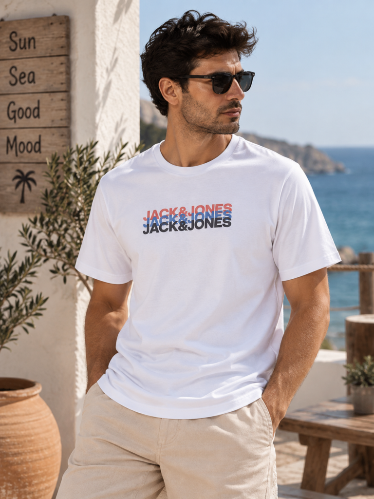 Jack&Jones Cyber Fehér Férfi Póló