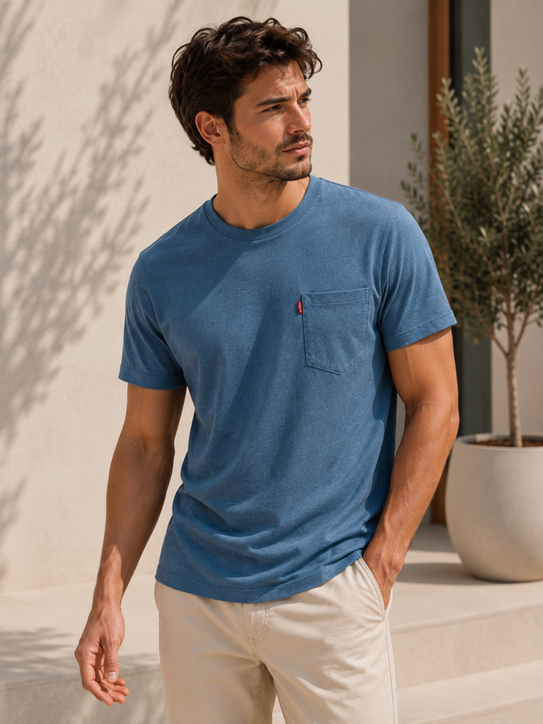 Levi's Pocket Kék Férfi Póló