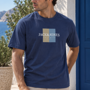 Jack&Jones Frederiksberg Box Kék Férfi Póló