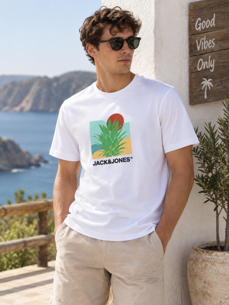 Jack&Jones Barbados Fehér Férfi Póló