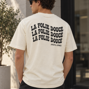 Jack&Jones Jorfolie Groovy Bézs Férfi Póló