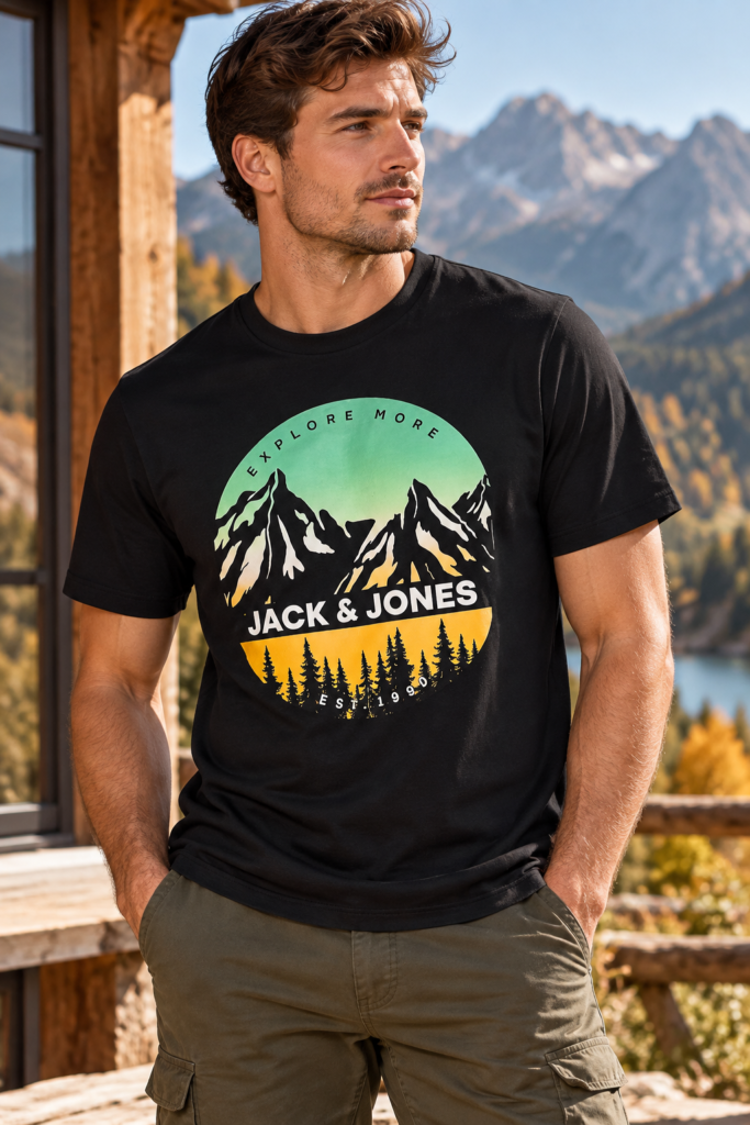 Jack&Jones Peak Fekete Póló